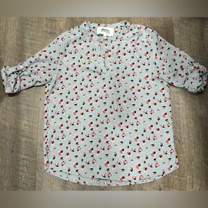 Alice Blue for Stitch Fix Evonne Split Neck Blouse, size small